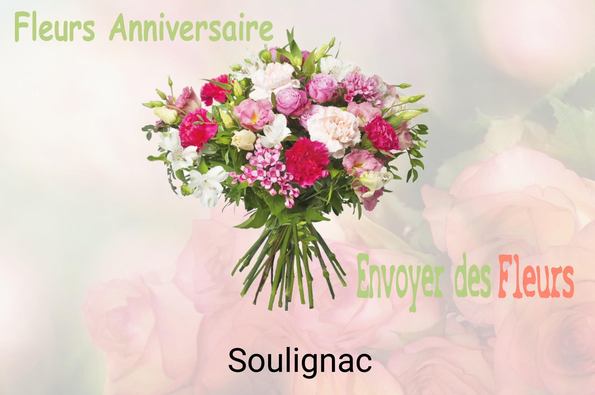 Bouquet de fleurs d’anniversaire livré à Soulignac